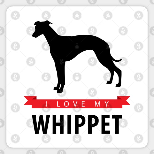 I Love My Whippet Magnet by millersye